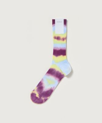 ＜AURALEE (Men)＞紳士靴下　＊ＧＩＺＡ　ＨＩＧＨ　ＧＡＵＧＥ　ＴＩＥーＤＹＥ　ＳＯＣＫＳ　Ａ２６ＳＳ０５ＳＸーＭ